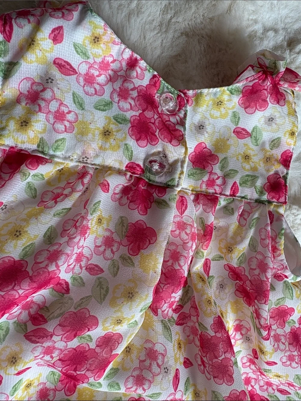 Blueberi Boulevard Pink Floral Ruffle Sundress